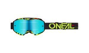Goggle O'Neal B-10 ATTACK V.24 Black/neon yellow - radium blue