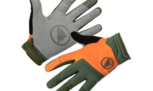 Endura rukavice Singletrack Windproof Green/Orange