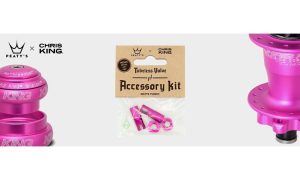 Peaty's accessory kit Tubeless ventila 42mm Pink